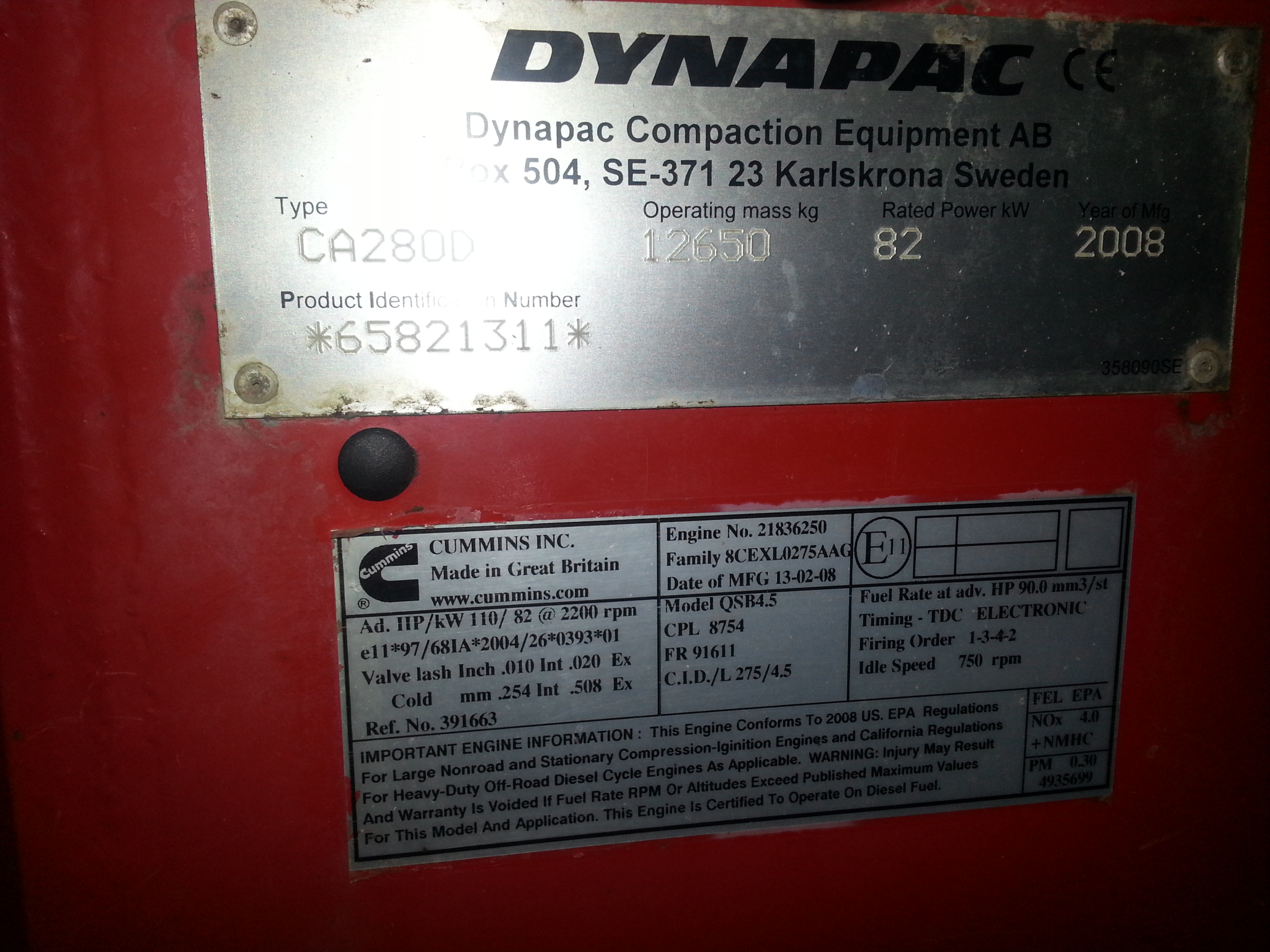 DYNAPAC CA280D,r.v.2008
